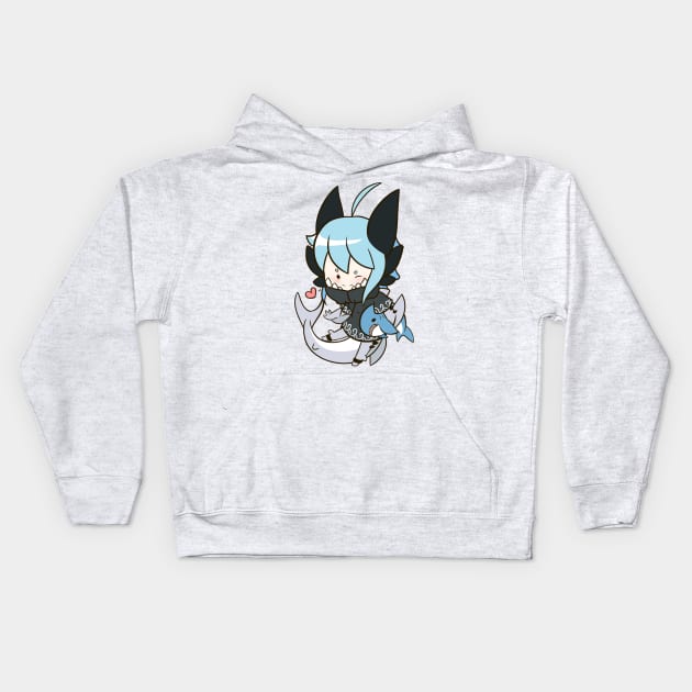 Shork Gorl Kino Kids Hoodie by kinokashi